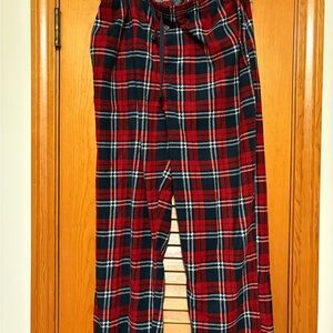 Faded Glory Red and White Plaid Pants